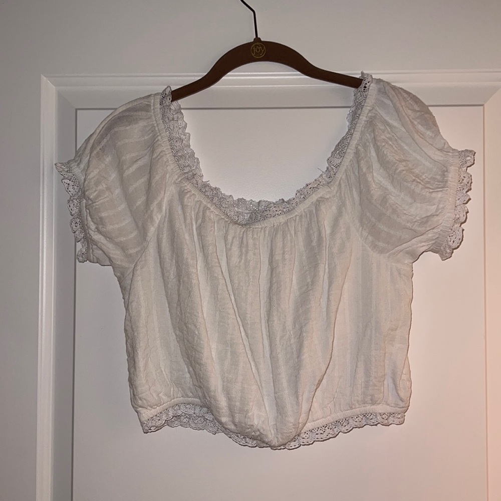 American Eagle Cropped Blouse - Picture 1 of 3